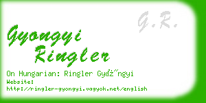 gyongyi ringler business card